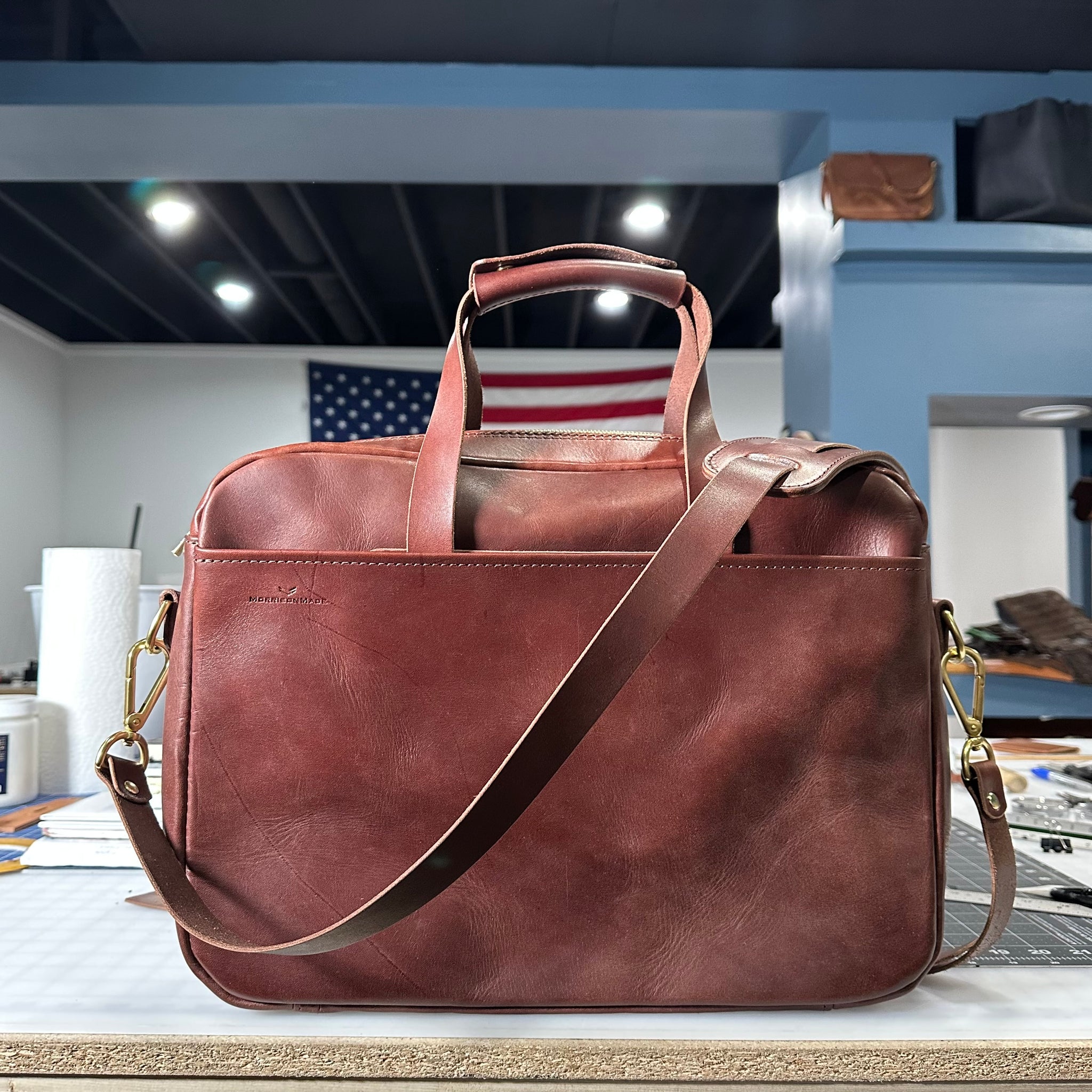 Brown Horween Leather Briefcase Leather Briefcase – MorrisonMade