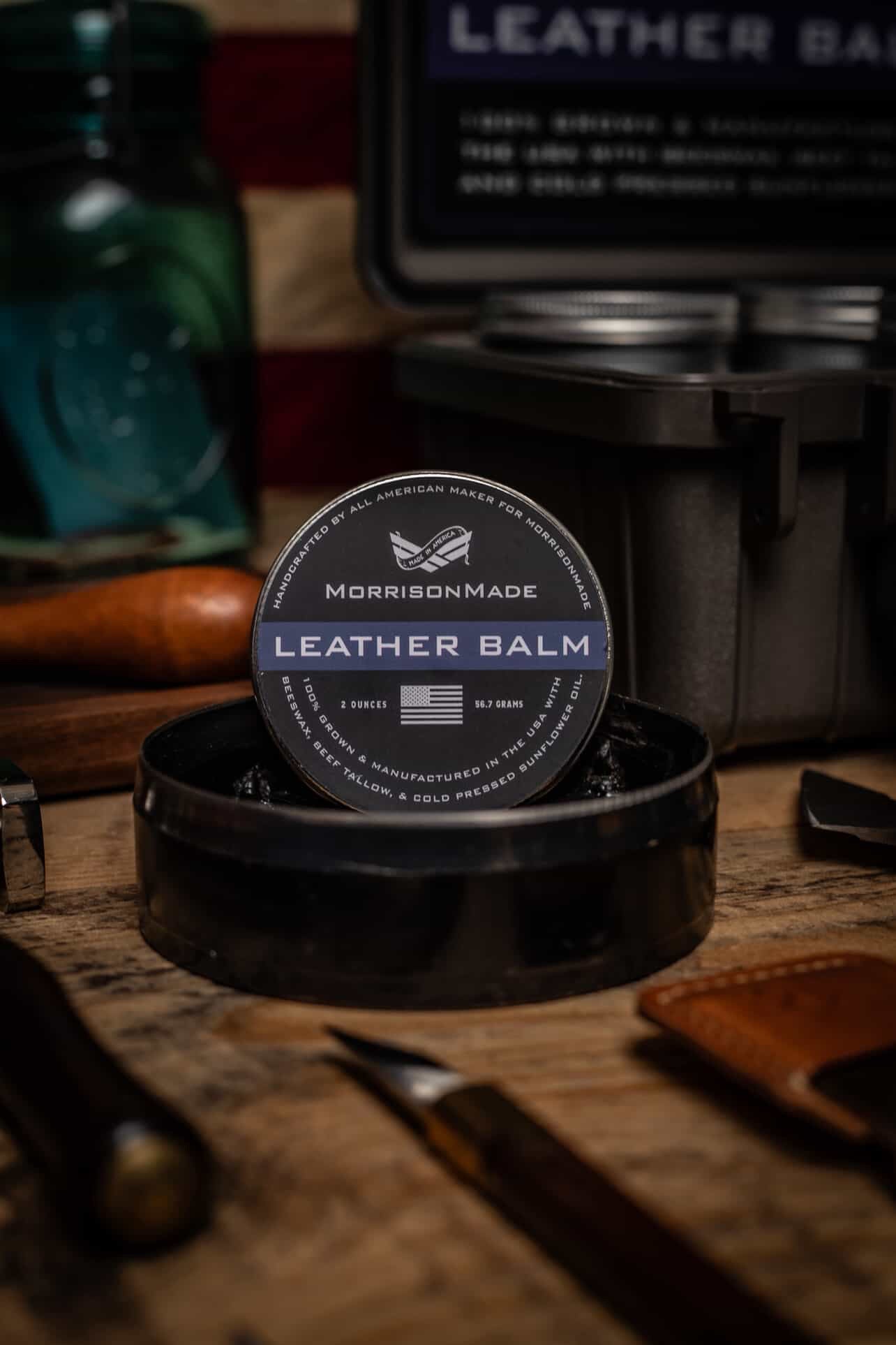 MorrisonMade Leather Balm, 2oz