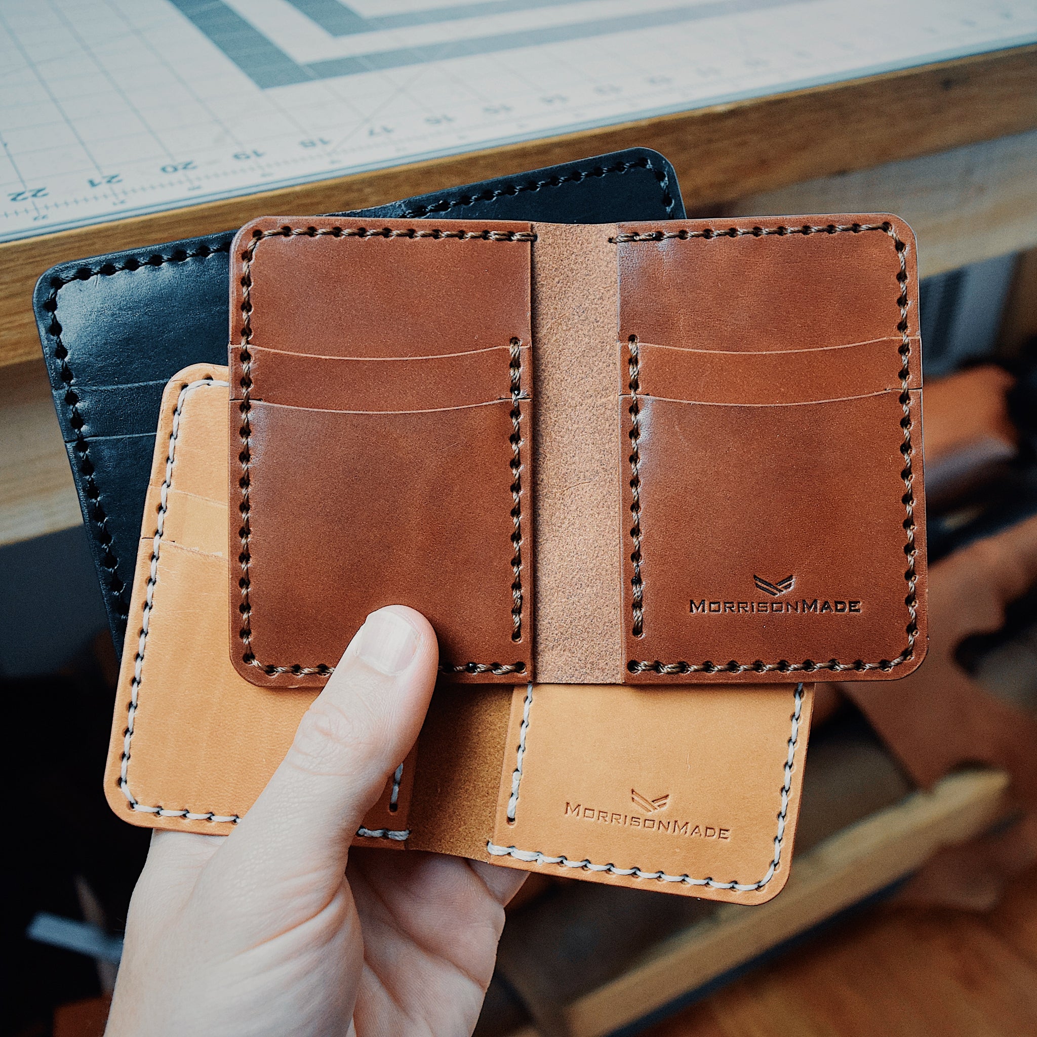 Vertical Bifold w/ Money Clip – MorrisonMade Leather