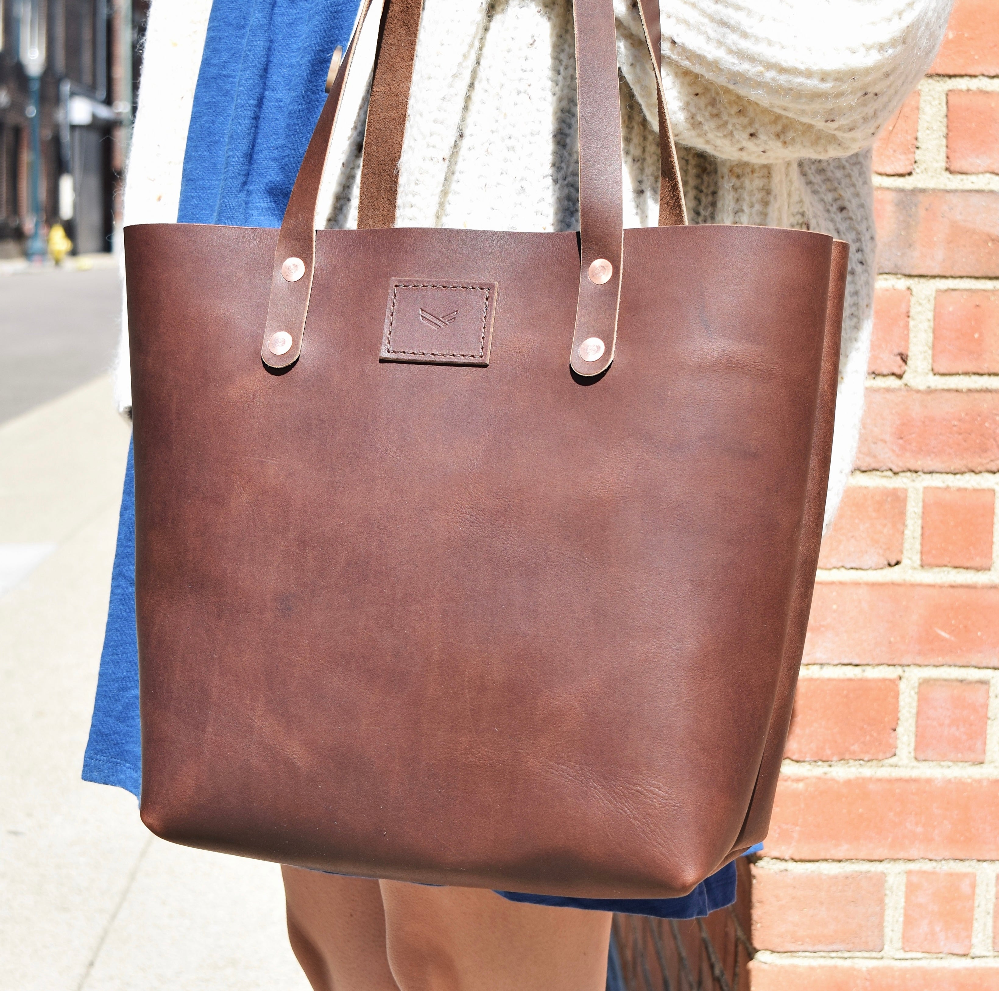 The Morris Leather Tote - Handmade Leather Tote